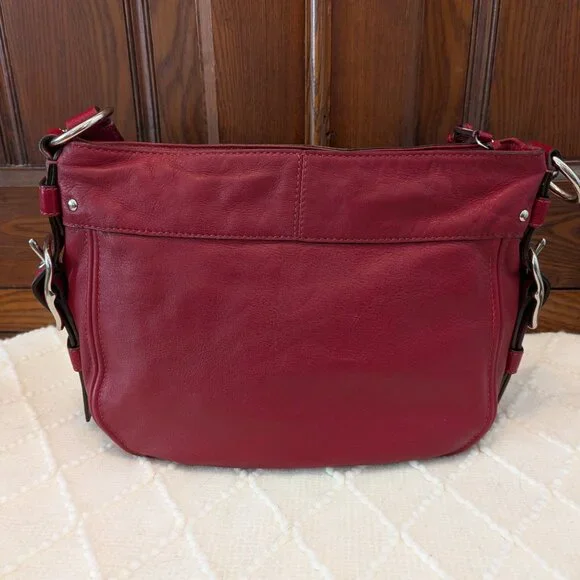 Coach Zoe Red Leather Hobo - Picture 3 of 13